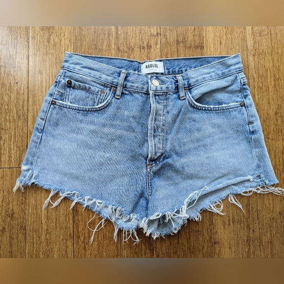 Parker light- wash AGOLDE denim shorts - Picture 4 of 9